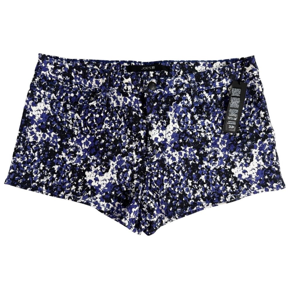 Joes Womens Electric Blue Pop Art Print Shorts Size 32 NWT 43% Lyocell